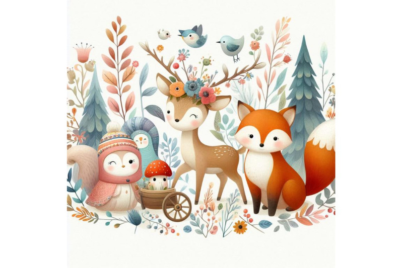 whimsical-woodland-charming-animal