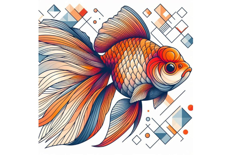 one-goldfish-isolated-on-a-white-backg