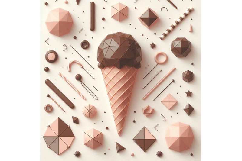 chocolate-ice-cream-cone-on-a-white-b