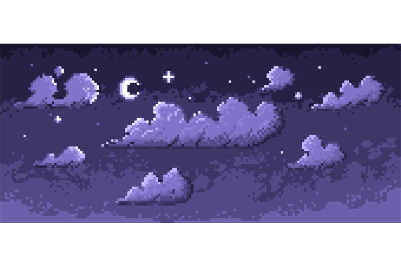 pixel-night-sky-retro-low-poly-background-with-stars-and-clouds-nost