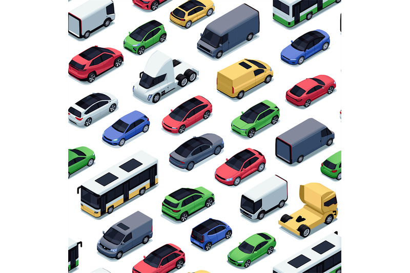 isometric-cars-pattern-seamless-print-of-colorful-retro-vehicles-car