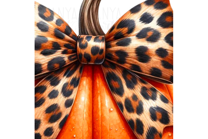 pumpkin-with-a-leopard-bow-sublimation-designs