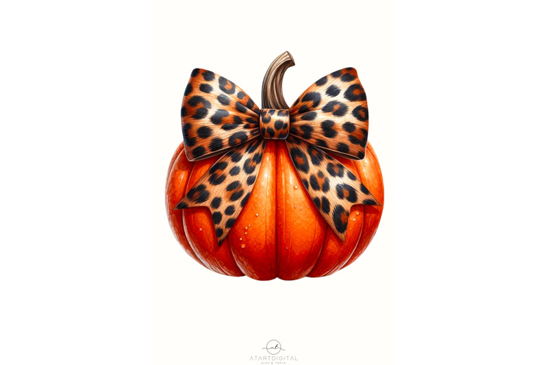 pumpkin-with-a-leopard-bow-sublimation-designs