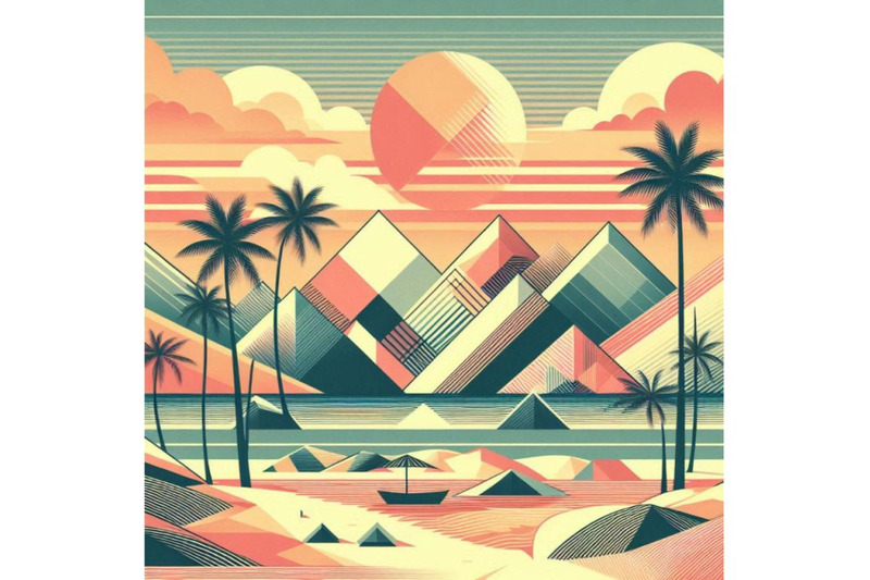 summer-sunset-beach-beach-vector-tr