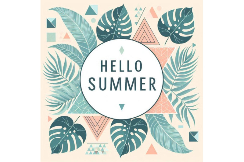 hello-summer-tropical-leaves-frame-ve