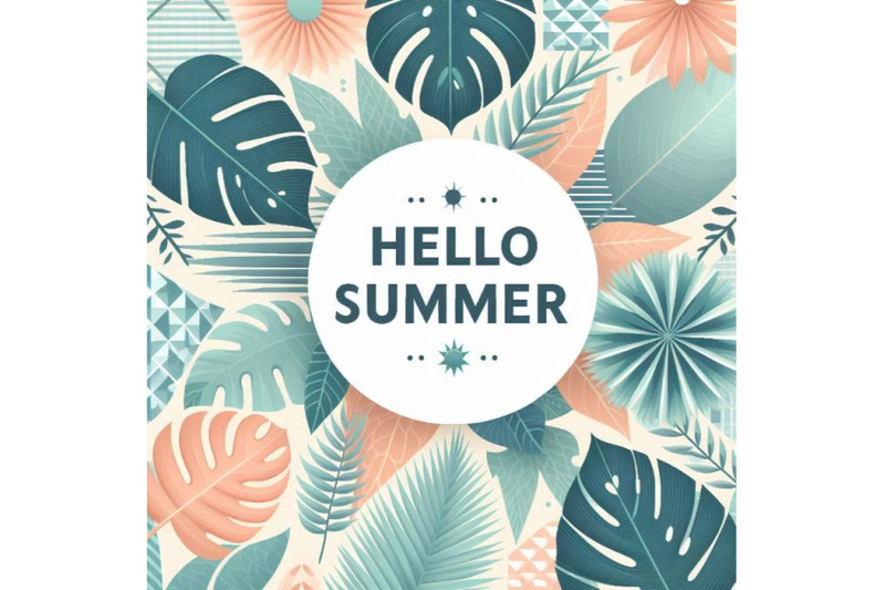 hello-summer-tropical-leaves-frame-ve