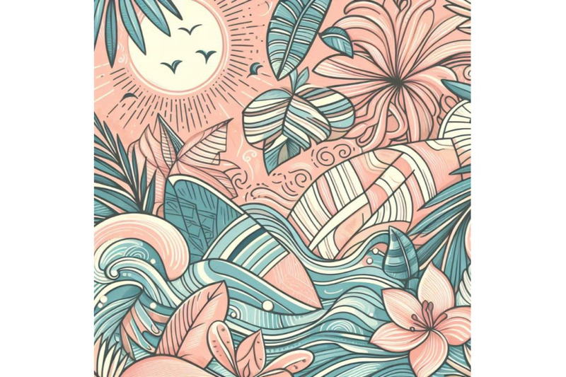 hand-drawn-abstract-tropical-summer