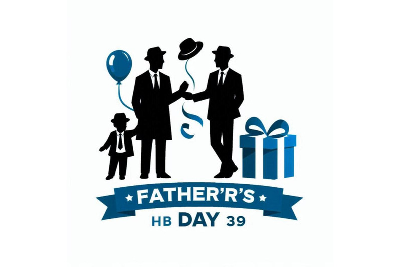 happy-father-s-day-logo-with-blue-paper-gift