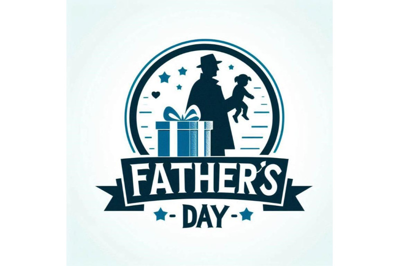 happy-father-s-day-logo-with-blue-paper-gift