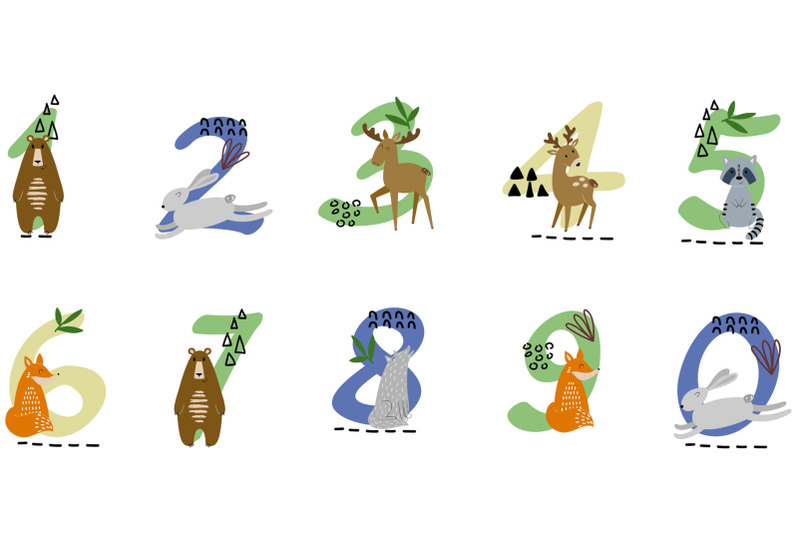 vector-alphabet-with-forest-animals