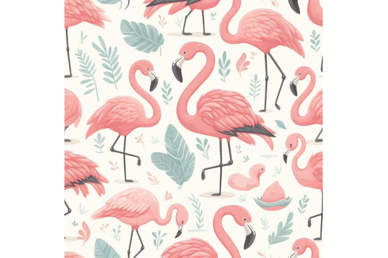 flamingo-seamless-pattern