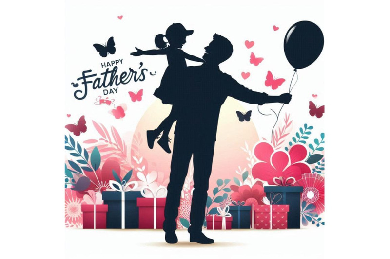 father-and-girl-with-happy-father-s-day-ba