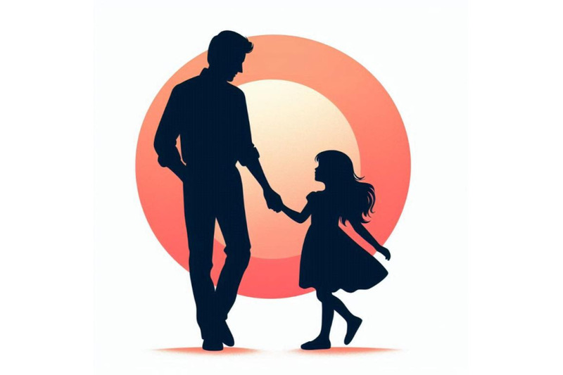 father-and-girl-with-happy-father-s-day-ba