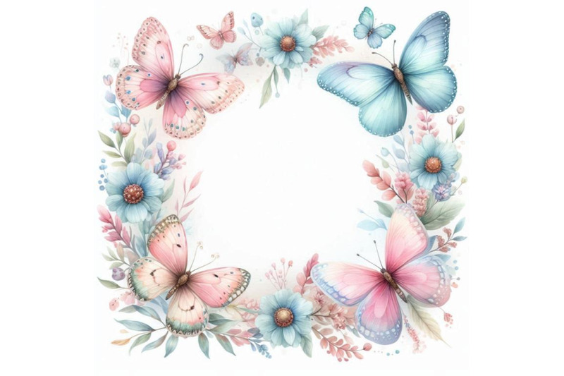 watercolor-butterfly-frame