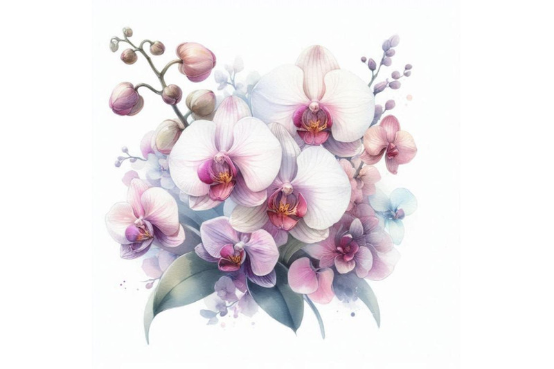 watercolor-orchid-flowers