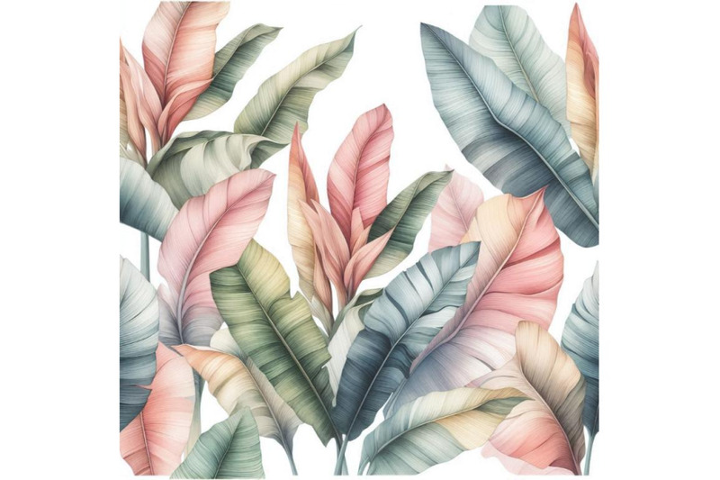 watercolor-banana-leaf-seamless-patte