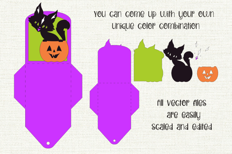 cute-cat-halloween-gift-card-holder-paper-craft-template