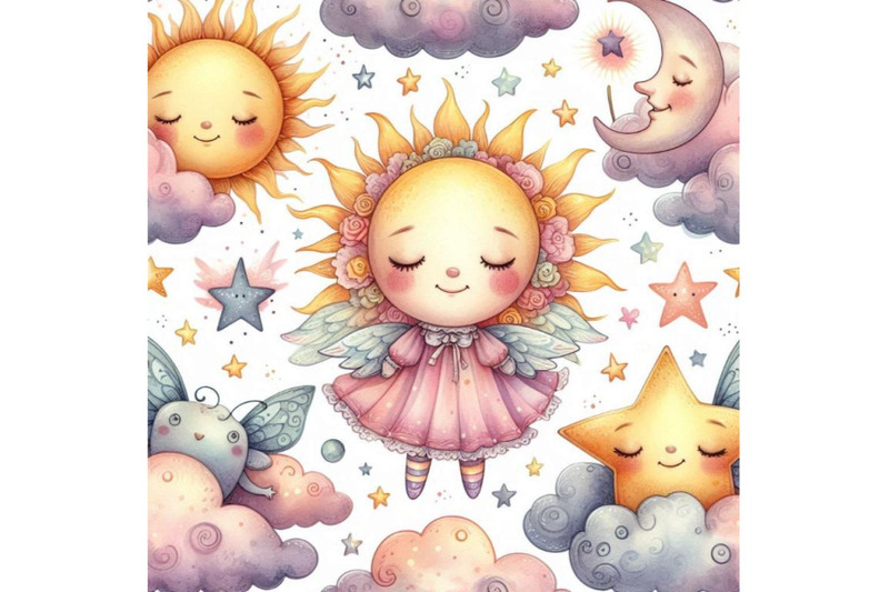 watercolor-fairy-tale-seamless-pattern