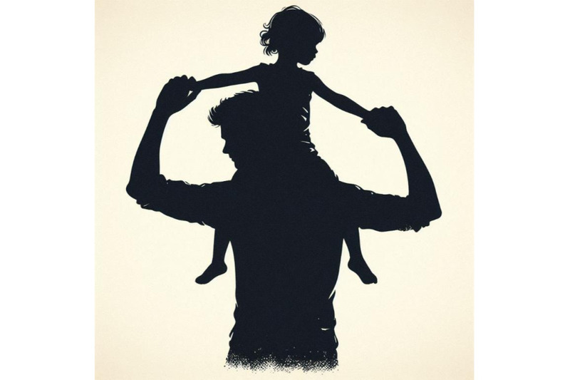 hand-drawn-drawing-of-dad-and-the-child