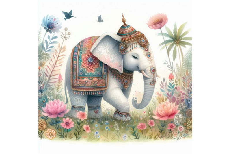 ndian-elephant-watercolor-illustration