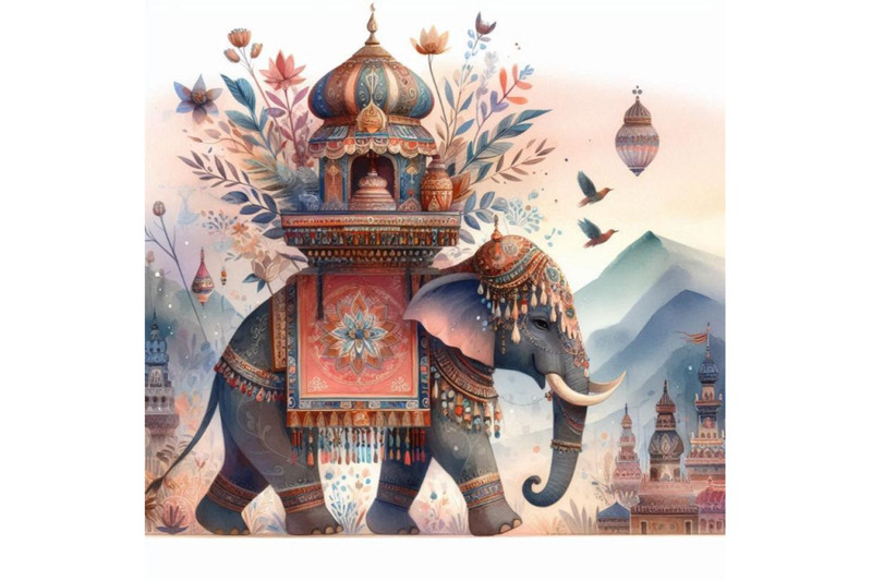 ndian-elephant-watercolor-illustration