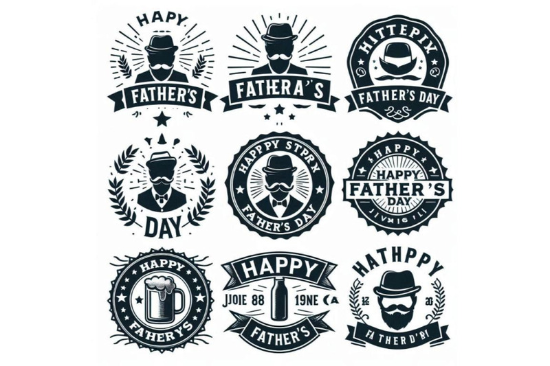 happy-father-s-day-badges-and-design-el