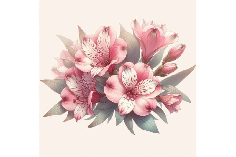 hand-painted-pink-alstroemeria