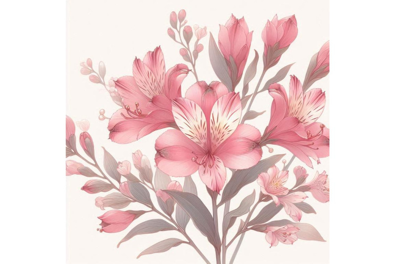 hand-painted-pink-alstroemeria