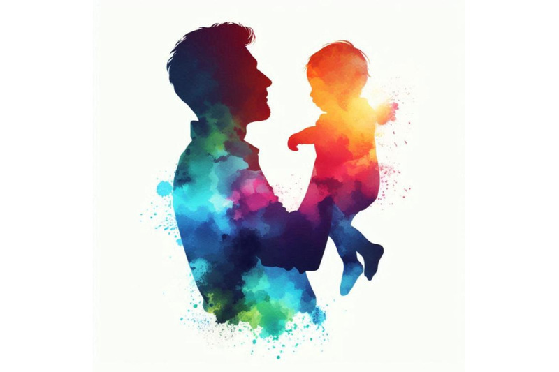 father-holding-baby-silhouette-plus-abstra