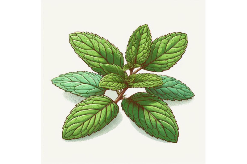 mint-isolated-on-white