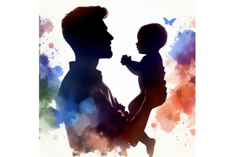 father-holding-baby-silhouette-plus-abstra