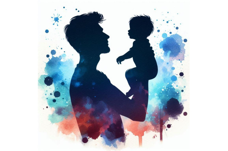 father-holding-baby-silhouette-plus-abstra