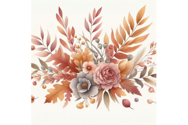 autumn-watercolor-floral-arrangement