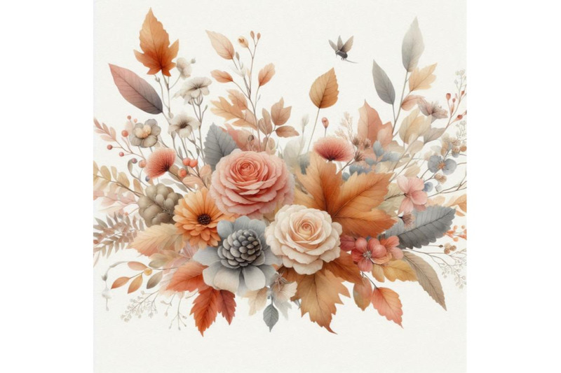 autumn-watercolor-floral-arrangement