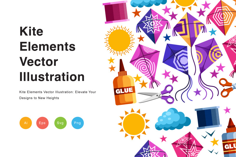 kite-elements-vector-illustration