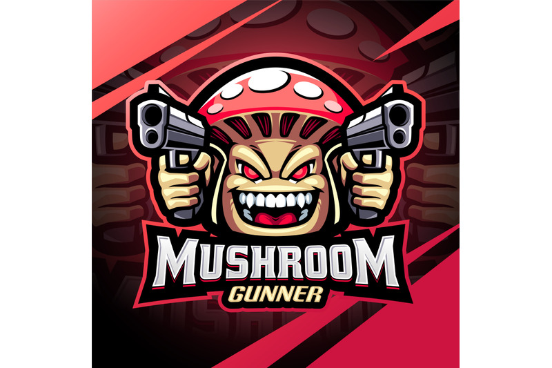 mushroom-gunner-esport-mascot-logo-design