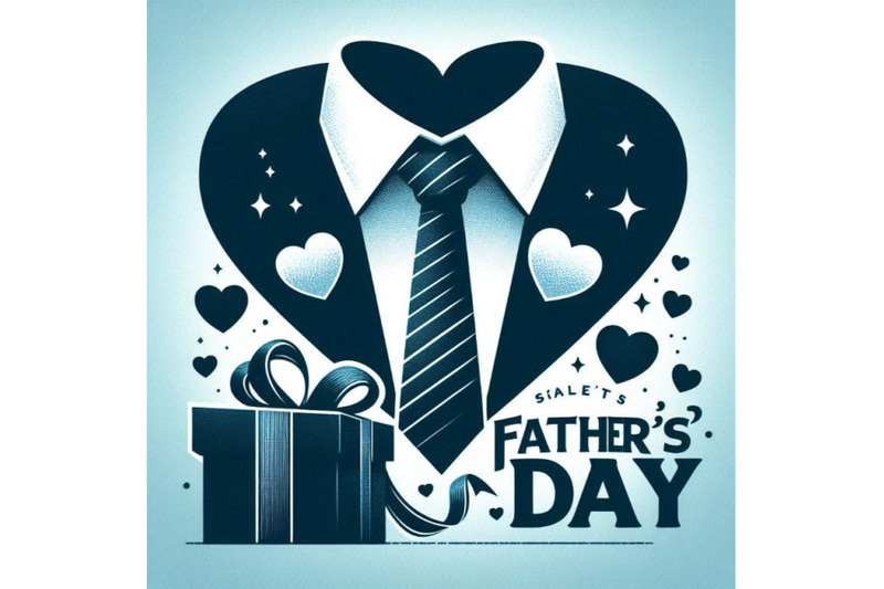 father-s-day-sale-poster-with-heart-shape