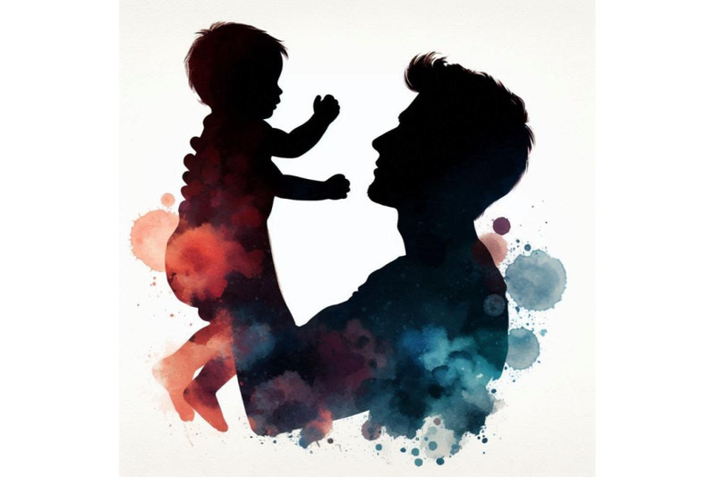 father-holding-baby-silhouette-plus-abstra