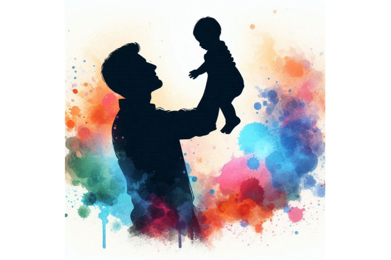 father-holding-baby-silhouette-plus-abstra