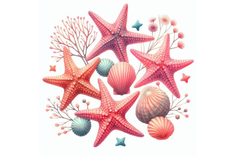 watercolor-starfishes