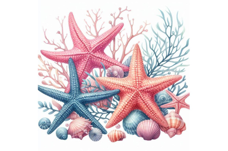 watercolor-starfishes