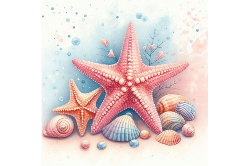 watercolor-starfishes