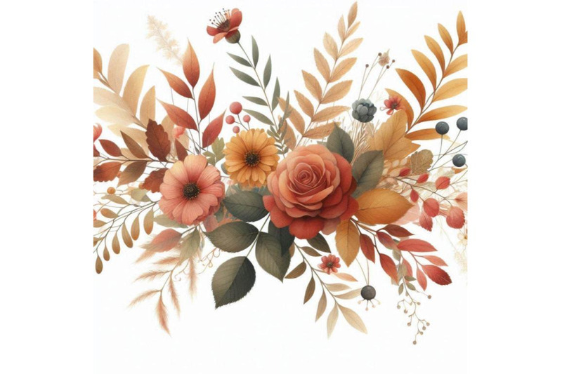 autumn-watercolor-floral-arrangement