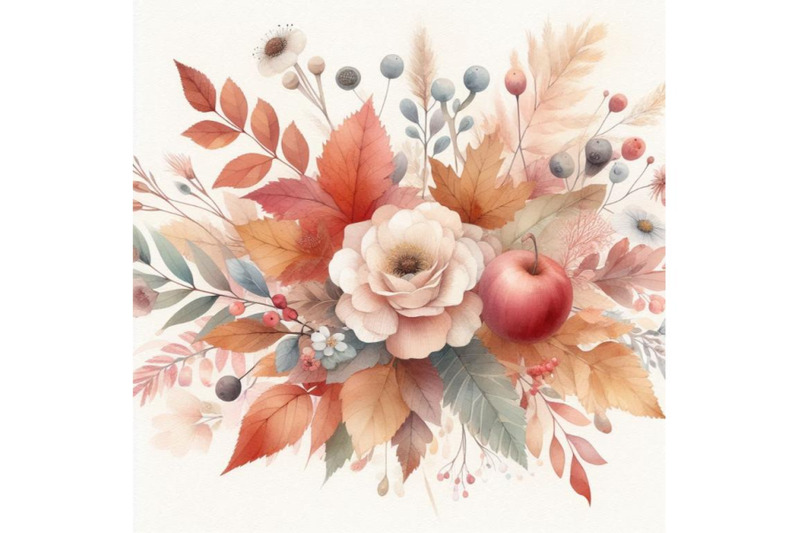 autumn-watercolor-floral-arrangement