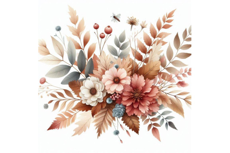 autumn-watercolor-floral-arrangement