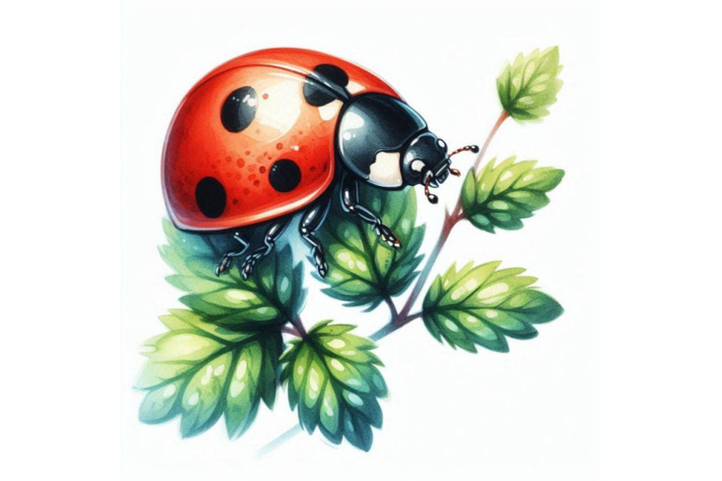 ladybug-painted-watercolors-on-white