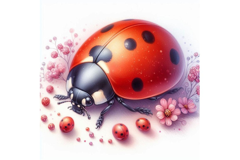 ladybug-painted-watercolors-on-white