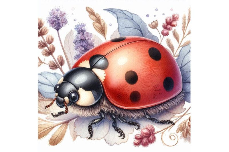 ladybug-painted-watercolors-on-white