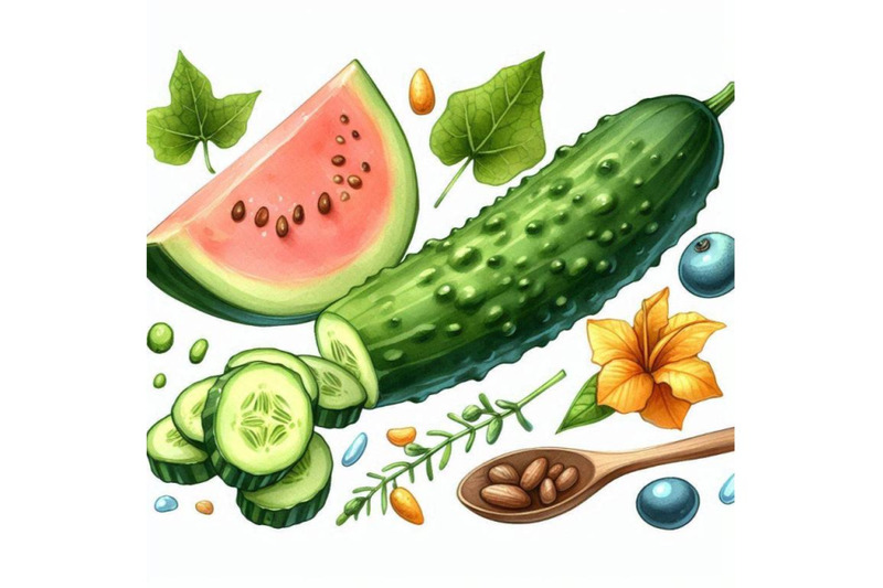 watercolor-cucumber