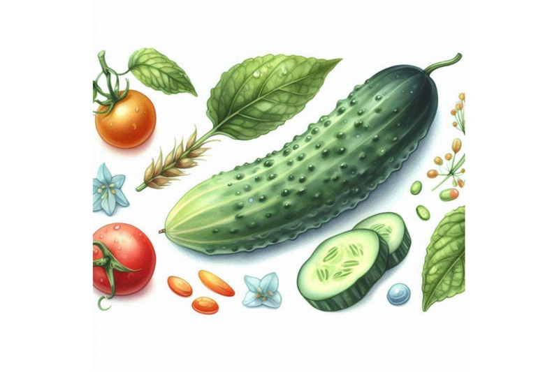 watercolor-cucumber